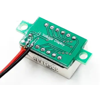 0,36-inčni Mini LED Digitalni Voltmetar Crvena Zelena Plava Ploča Mjerač Napona dc 4~30 U Digitalni Zaslon Podešavanje Voltmetra