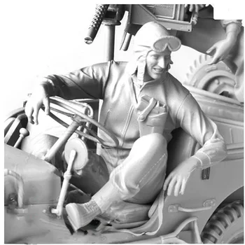 1/16 moderni čovjek sjedi (BEZ AUTOMOBILA ) Figurica od smole Setovi modela Minijaturni gk U nesastavljeni Pločom