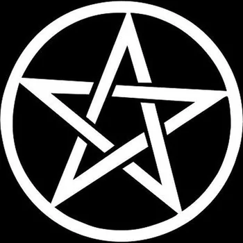 1 kom Pentagram (Zvijezda Simboličku Moda Vinil Naljepnica Motocikl Naljepnica Za Auto Pribor za ukrašavanje Crna/Srebrna,11 cm*11 cm