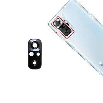 10 kom. Novi Stakleni Objektiv Stražnja Kamera, stražnja S Ljepilom Naljepnica Ljepilo Za Xiaomi Redmi Note 10 Pro 2021 M2101K6G M2101K6R