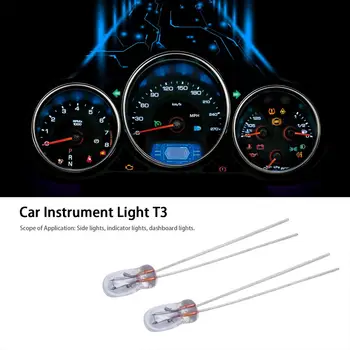 10 Kom. T3 12 U Auto-Zvuk Indikator Mjenjača Ploča Je Sastavni Žarulja Auto Žarulja Toplo Bijelo Svjetlo Auto Svjetlo Pribor