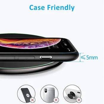 10 W Qi Bežični Punjač za iPhone X XS XR Max 8 brzi bežični punjač za Samsung telefona Huawei Qi Punjač Bežični Adapter