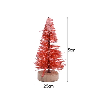 10шт 5 cm Mini-Božićna Drvca Šaren Bor Od Sisal Za Božićne dekoracije DIY Snow Šuma Seljački Materijal Božićni Pokloni