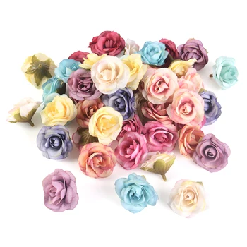 10шт Umjetni Cvijet 4 cm Svilene Glava Cvijeta Ruže Vjenčanje Pribor Za Uređenje Doma DIY Vijenac Dar Scrapbooking Zanat Topla Rasprodaja