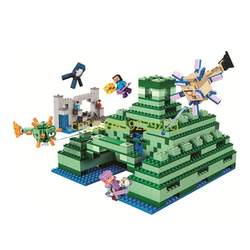 1151шт myworld ocean spomenik podvodni hram je gradbeni blok je Kompatibilan 21136 Igračka