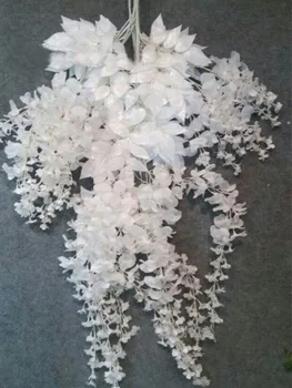 12 kom. 110 cm Bijelo bilo koji otvoreni položaj Umjetne biljke Cvijet Glicinije za Vjenčanje Godišnjeg odmora college Home Bar Hotel Zidni Ukras Mjesto za NOVU!!!