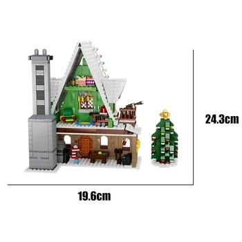 1452 kom. Gradivni blokovi Kreativni Djed Mraz Elf Klupska kuća Tehnički Prijatelji djevojčice Cigle Igračke Dječji svečane Božićne darove