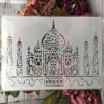 1pc 29*21 cm A4 Indiji je Tadž Mahal Zgrada DIY Višeslojne Matrice Slikarstvo Album za Albume Bojanje Album za Utiskivanje Dekorativni Uzorak