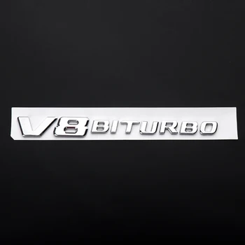 1pc 3D ABS Auto Oznaka V12 V8 БИТУРБО Logotip Logotip Ikonu Stražnje Strane Vozila-stil Oznaka za Mercedes-Benz AMG BMW Mazda Chevrolet