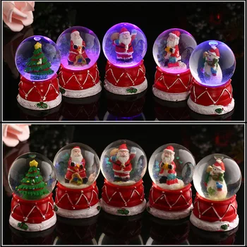 1PC Božićni Kristalnu Snow Bowl Djed Mraz Stakleni Balon Dekoracija Radne Površine Božićni Poklon nova godina Ukras Kuće 2022 Navidad