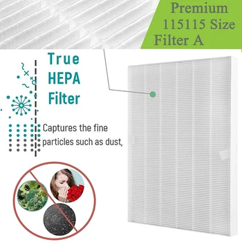 2 Filtera vrijednost je ture HEPA + 10 Zamjenjive Ugljene Filtere za Winix 115115 Filter A Veličina 21 za Winix C535 P300 5500 5300