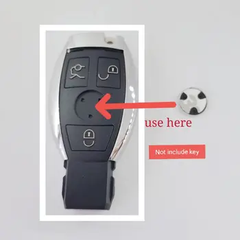 2 kom./lot Zamjena logo automobila Mercedes Benz amblem 13 mm, Aluminij oznaka za DIY KLJUČ Benz LOGO