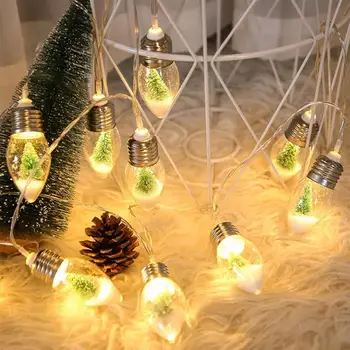 2 M 10 Led vijencima za Božićno drvce Žarulje sa Snijegom, Želi Boca, Vijenac za dekoracije Božićnog drvca, kućni dekor