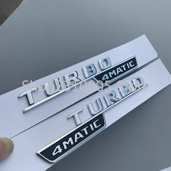 2017 Stan Slova TURBO 4MATIC 4MATIC+ Plus Logotip Krila Ikonu za Opremanje vozila za Mercedes Benz AMG Sjajni Krom Mat Crna