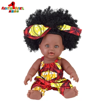 2020 crveno-crna lutka afro duge kose 30 cm (12 inča pomlađuje lutke boneca pop baby novorođenče cijela silikonska lutka živa igračka poupee