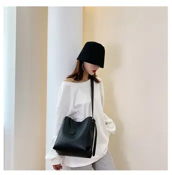 2020 Moda jednobojnu Torbu-kantu Kvaliteta Umjetna Koža Ženska Dizajnersku torbu Za odmor Velikog Kapaciteta Torbe Na Rame