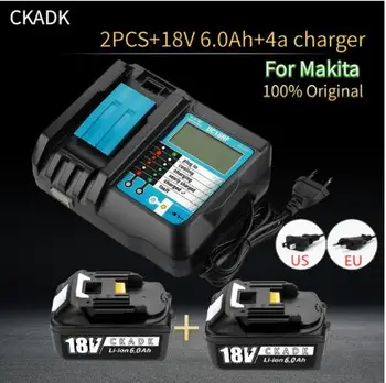 2021 BL1860 baterija baterija baterija baterija Baterija 18v6000 mah li-ion za Makita 18 6.0 ah Baterija BL1840 BL1850 BL1830 BL1860B LXT+punjenje