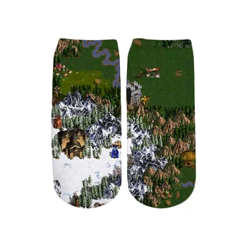 2021 Novi brand čarape igre Heroes of Might and Magic 3D tiskani slatka, pamuk, kratke čarape za žene ženske svakodnevne kratke čarape