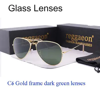 2021 Visoke Kvalitete G15 Staklene leće Ženske sunčane naočale Muške Naočale u stilu Retro Zabrana Muške sunčane naočale UV400 Brand Klasični ogledalo