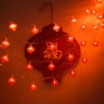 3 m Kineski Novogodišnji Svjetlo Crvene Dekoracije 2022 led Svjetla 20 Treperenje Ukrasa Proljetni festival Dekor za stranke Ovjes DHD6