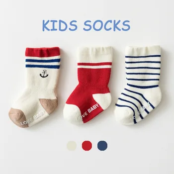 3 Para/lot 0-12 godina Dječje čarape, Tople zimske čarape za mlade djevojke Slatka Crtani Čarape za novorođene Bebe Svakodnevne Sportske čarape za dječake