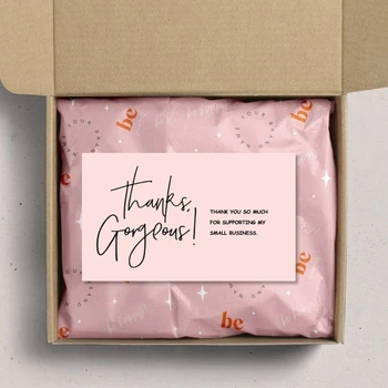 30 kom./pak. pink razglednica sa zahvalnošću za podršku ukras poslovni paket 