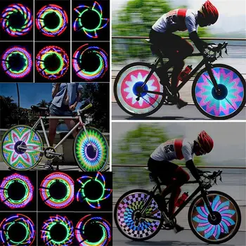 32 Boje Bicikl Sjajni Žbice Treperi LED Bike Biciklizam Jahanje Na Planinskom Biciklu Ukrasne Svjetla Kotač Žice Sjajna Lampa