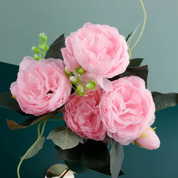 32 cm Lijepa Пионовая ruža Umjetna Svila Cvijeće, Proljeće Mali Buket Flores Osnovna college Vjenčanje Cvijeće Ukras Lažni Cvijeće