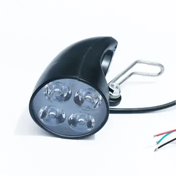 36 48 U eBike Svjetlo Lampe za Skuter na Električni Bicikl 4 LED Prednja Svjetla Ultra-Bright Reflektor s Клаксоном Q84C