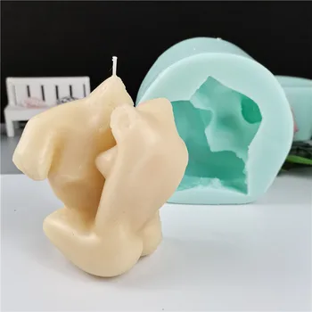 3D Kreativno svijeća za ljudsko tijelo Silikonska forma DIY Mirisnu svijeću za proizvodnju Smole Sapun Kalup Pokloni Robu za ručni rad Uređenje doma