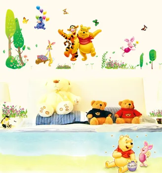 3d Winnie Pooh naljepnice za zid za dječje sobe odvojiva dječja spavaća soba s cartoon dječje sobe, djeca, dječaci naljepnice za zid