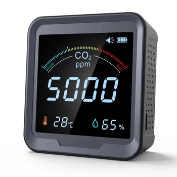 3в1 Unutarnji Detektor CO2 Monitor kvalitete zraka Infracrveni Detektor NDIR sa senzorom za temperaturu i vlagu Mjerač ugljičnog dioksida, CO2