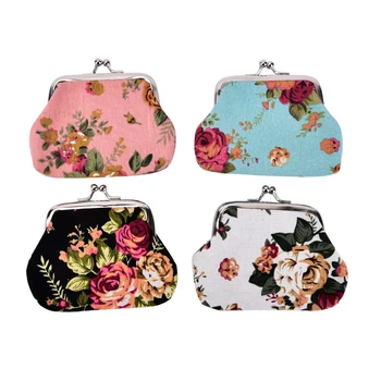 4 stil Elegantne ruže platnu mini torbice za kovanice nula torbicu za djevojke za žene torbicu za sitnice,lady null torbice,torba za kovanice Besplatna dostava