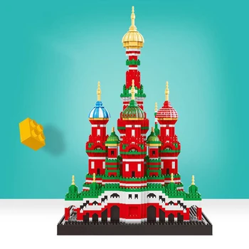 4300 kom. blok Dječji bazilijeve Keramička Arhitektura Model Mikro-Dijamant blokovi Svjetski poznate Zgrade Poklon
