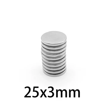 5-50 kom. 25x3 mm N35 Okrugli Magneti 25 mm x 3 mm Неодимовый magnet 25*3 mm Stalni NdFeB Super Jaki Snažni Magnet 25*3