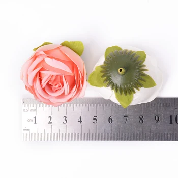 5 kom. 4 cm umjetna svila cvijet ruže glava za vjenčanje ukras kuće DIY vijenac spomenar Zanat lažni cvijeće