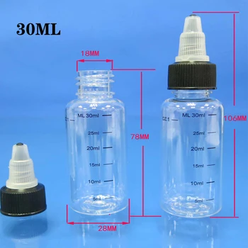 5 Kom./br. 30/60/100/120/250 Ml PET Plastične Boce-dropper Prazne Posude Za Tekućine za Sok Višekratnu Upotrebu Boca za ulje s navojnim poklopcem