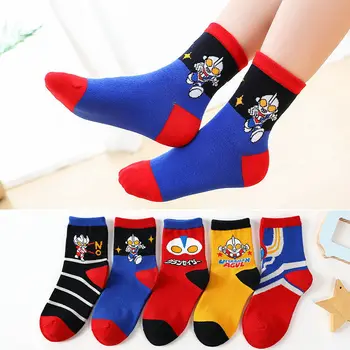 5 Para za Dječje pamučne čarape Zimske čarape iz Anime crtića Dječje čarape za djevojčice, čarape za dječake, Toplo, bez pilinga, Dječje čarape 1-12 godina