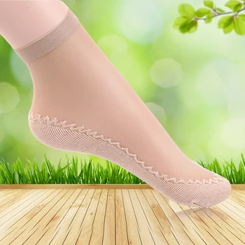 5 Pari ljetnih seksualnih ultra tanki kristalni svilenih čarapa za žene s visokim mek prozirne najlon mreže na щиколотках Ženske čarape