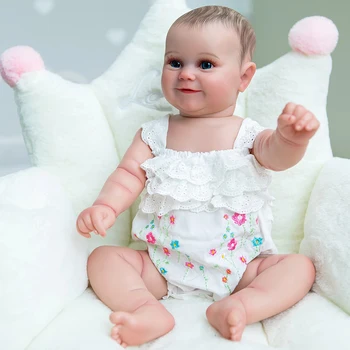 50 CM Silikonska Lutka za cijelo Tijelo Reborn Baby Doll Maddy Girl Dijete Visokokvalitetna Lutka Ručne izrade 3D Boje sa vidljivim venama