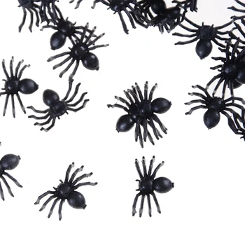50 kom 2 cm Male Crne Plastične Lažni Igračke-Pauka Halloween Ukrasne Pauci Novo Zabavna Vic Izvlačenje Realan Rekvizite