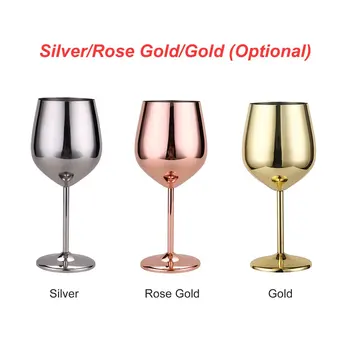 500 ml Čaša za Crveno Vino Silver Rose Gold Čaše Sok popiti Čašu za Šampanjac Večernje Barske Kuhinjski Pribor Alati 304 Nehrđajućeg Čelika