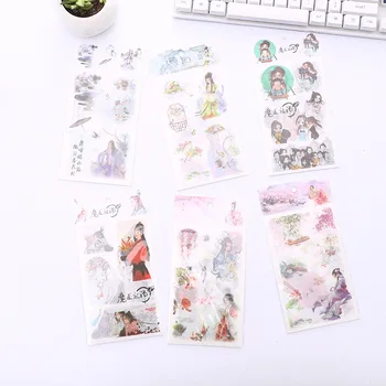 6 Listova/Pakiranje Anime Mo Tao Цзу Shi Ukras Naljepnice za Scrapbooking Prozirni Materijal PVC naljepnice