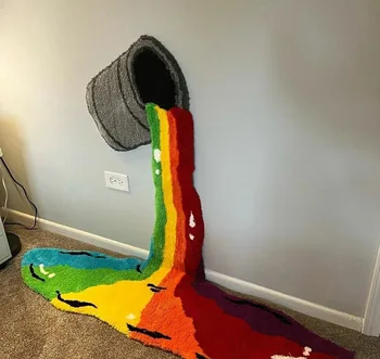 60 cm Duge Kreativni Tepih Rainbow 3D Zidni Tepih Rainbow Falls mat Mat Kuće Za Dnevni boravak Spavaća soba Ukras