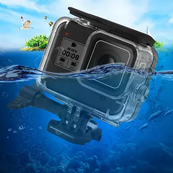 60 m Podvodna Vodootporne Ljuska Zaštitna Torbica za GoPro Hero 8 Crna Jednostavnost Prenosivosti Udobne ručke za nošenje omogućuju