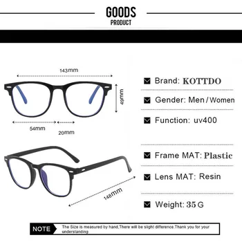 Anti-Plavo Svjetlo Naočale Ženske Boxy Vintage Računalne Muške Naočale, Optički Naočale Za Kratkovidnost Okvira Prozirne Naočale