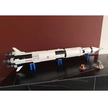 Apollo-Saturn V 92176 Gradivni Blokovi Svemirska Raketa Ideja Serije Cigle Edukativne Igračke Za Djecu Božićne darove za Rođendan