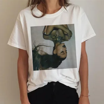 Ariana Grande Majica sa po cijeloj površini Ženska ljetna majica s kratkim rukavima Crtani Harajuku Casual majica Ženska odjeća Bijele majice tees