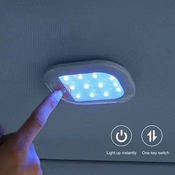 Auto-Lampa za čitanje u kabini Prijenosni Prekidač Osam Boja Auto Led Stropna svjetiljka Magnetski DIY noćno svjetlo u sobi
