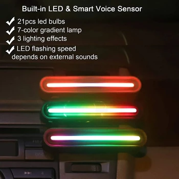 Auto led Atmosfera Neonske Lampe RGB Vrpca za Ventilaciju Osvježivači Zraka Difuzor Auto Difuzno Svjetlo Music Kurva Uređenje interijera vozila